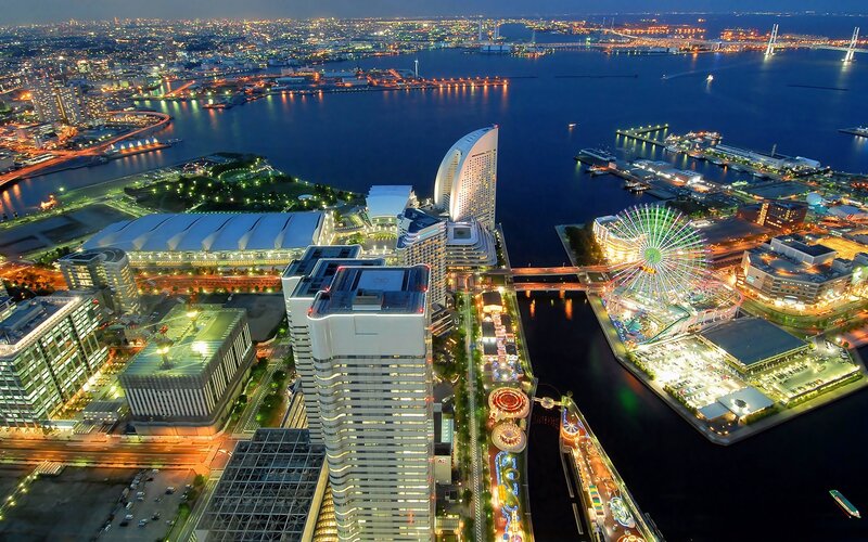 Night view of Yokohama waterfront