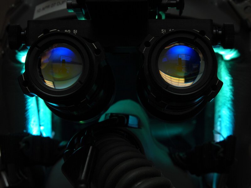 Night vision goggles close-up