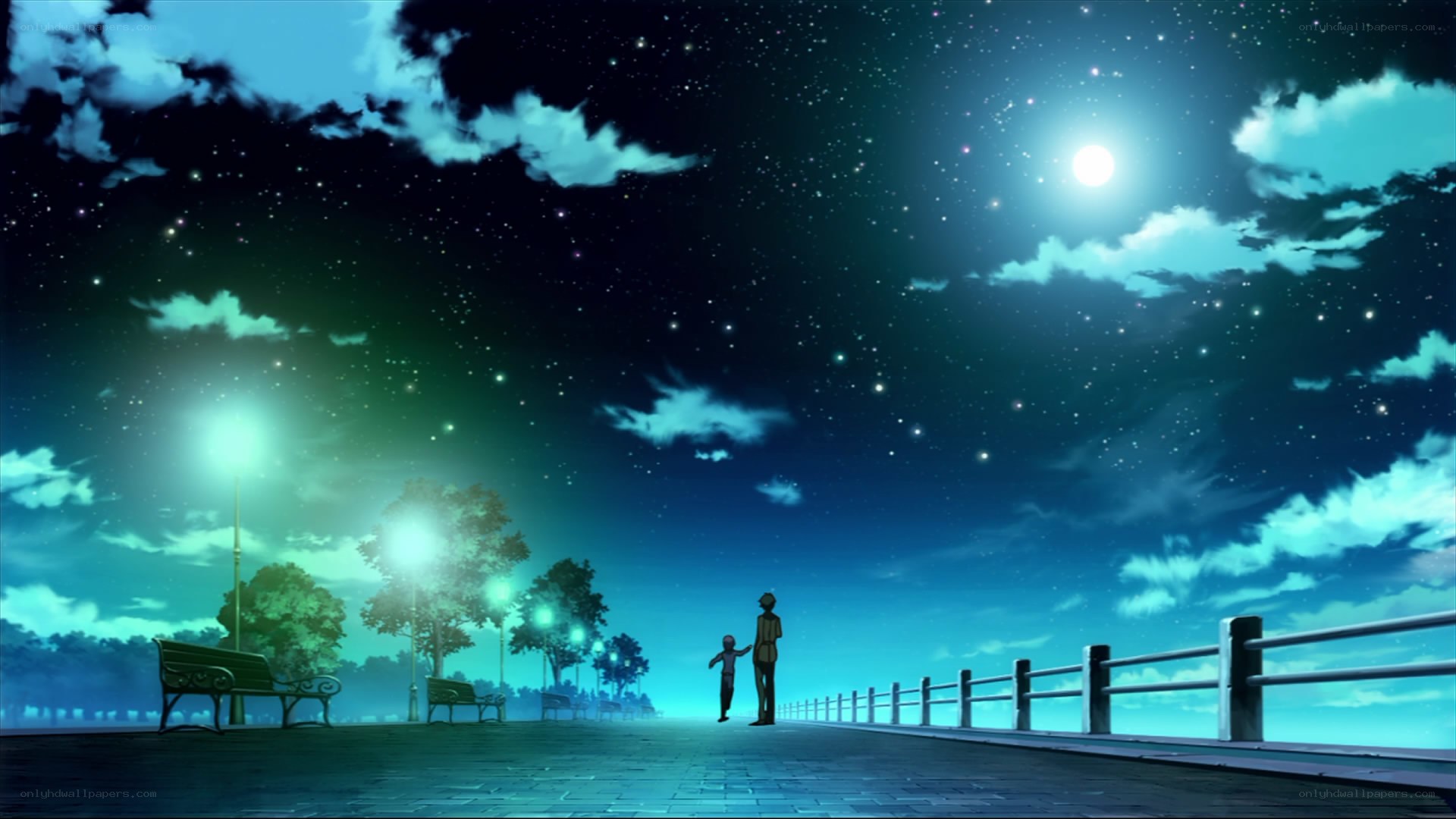 night walk under stars