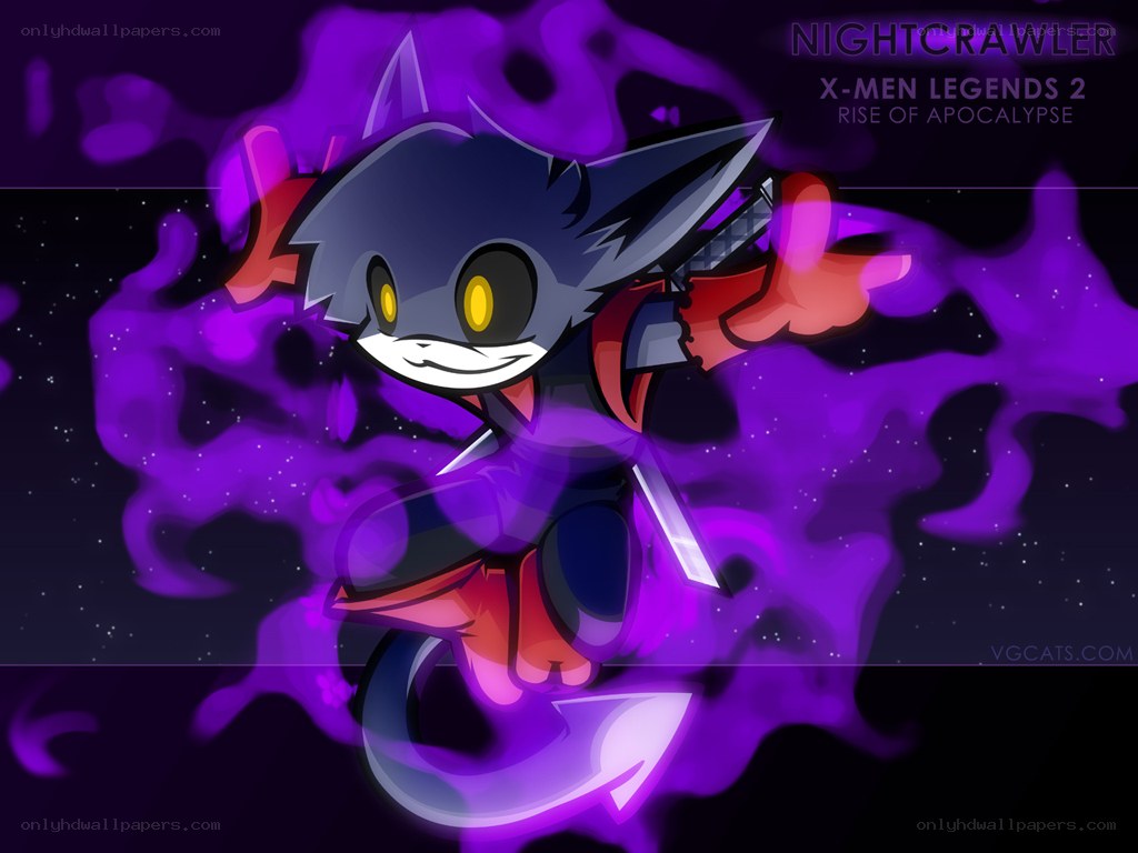Nightcrawler in purple mist