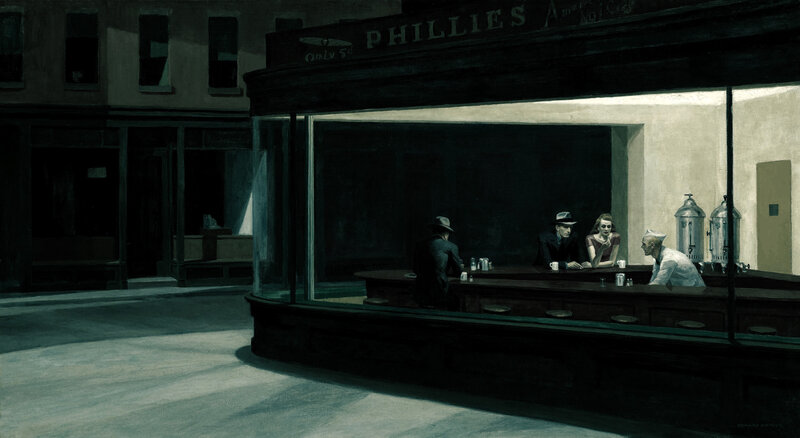 Nighthawks at a diner