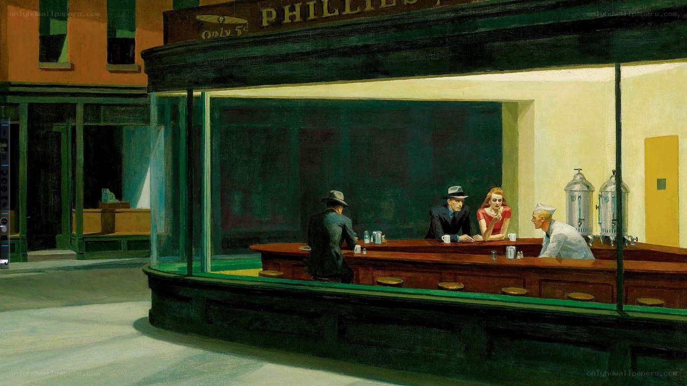 Nighthawks at a diner