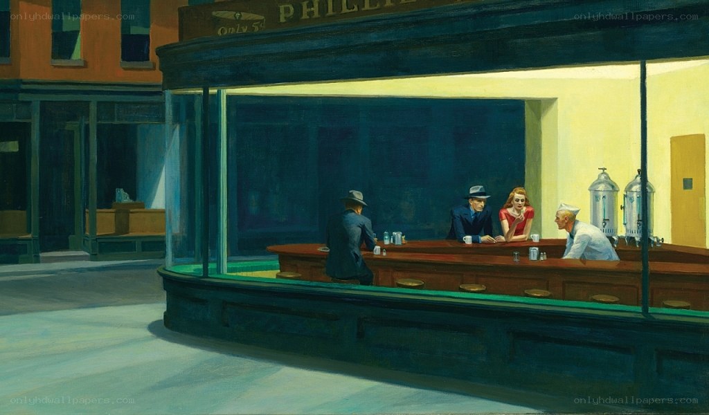 Nighthawks at a diner