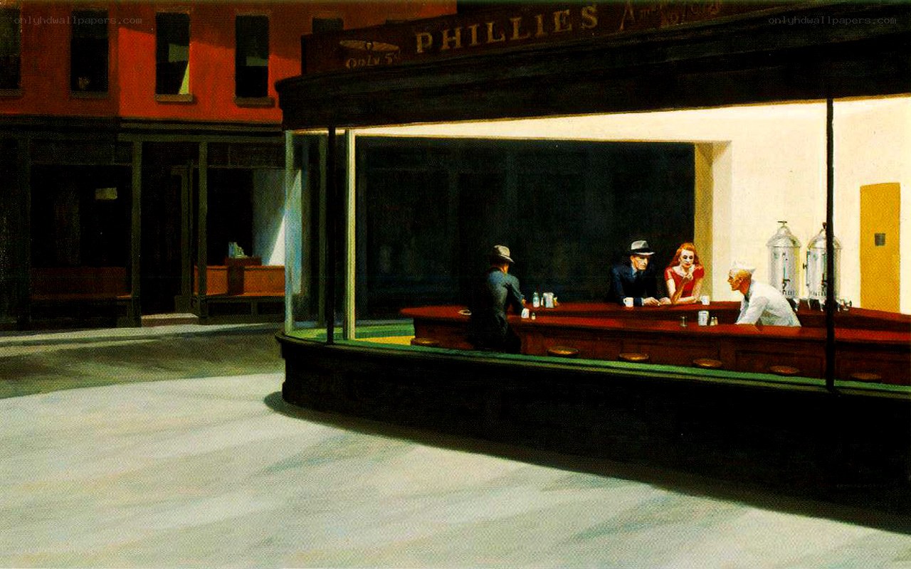 Nighthawks at a diner