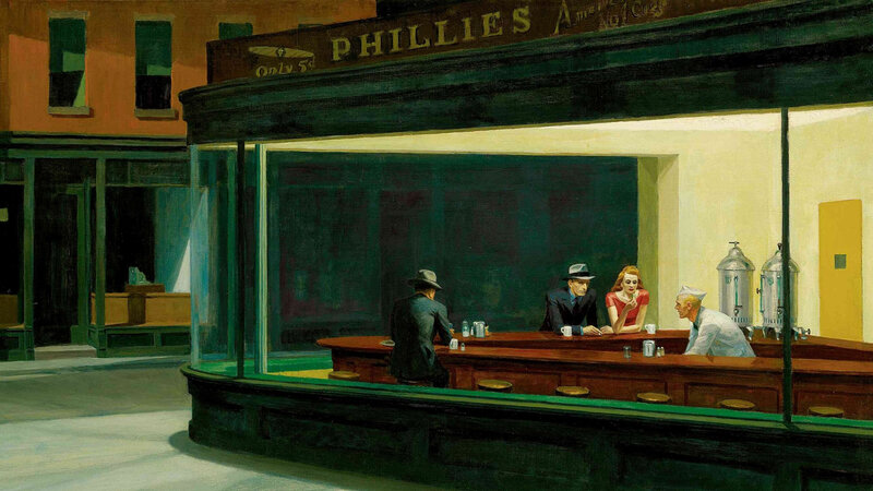 Nighthawks at a diner