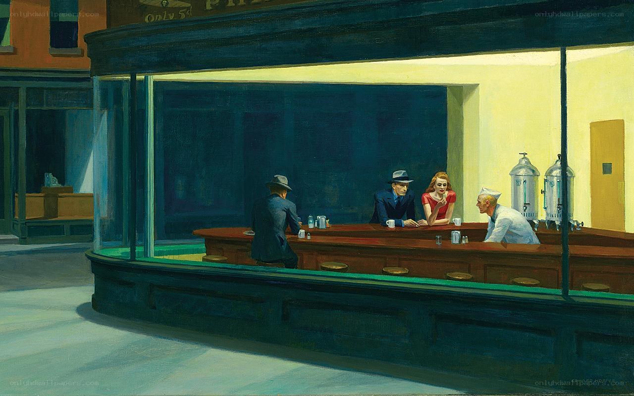 Nighthawks at a diner