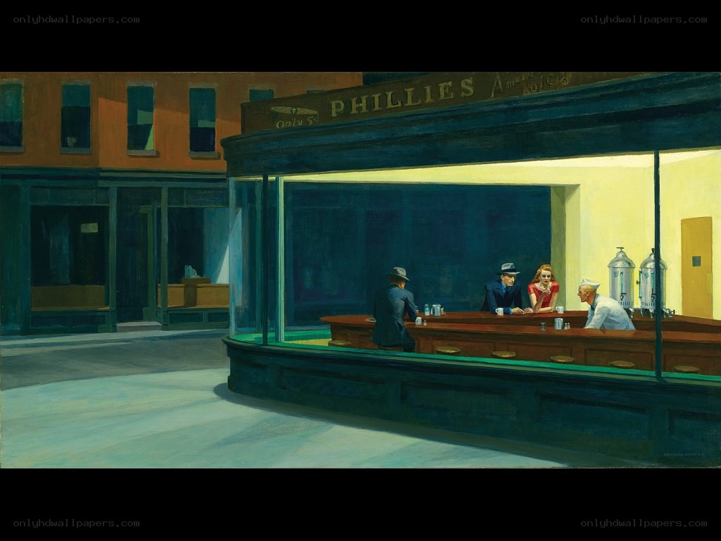 Nighthawks at a diner