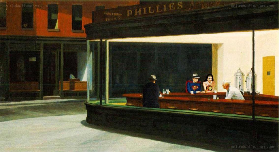 Nighthawks at a diner