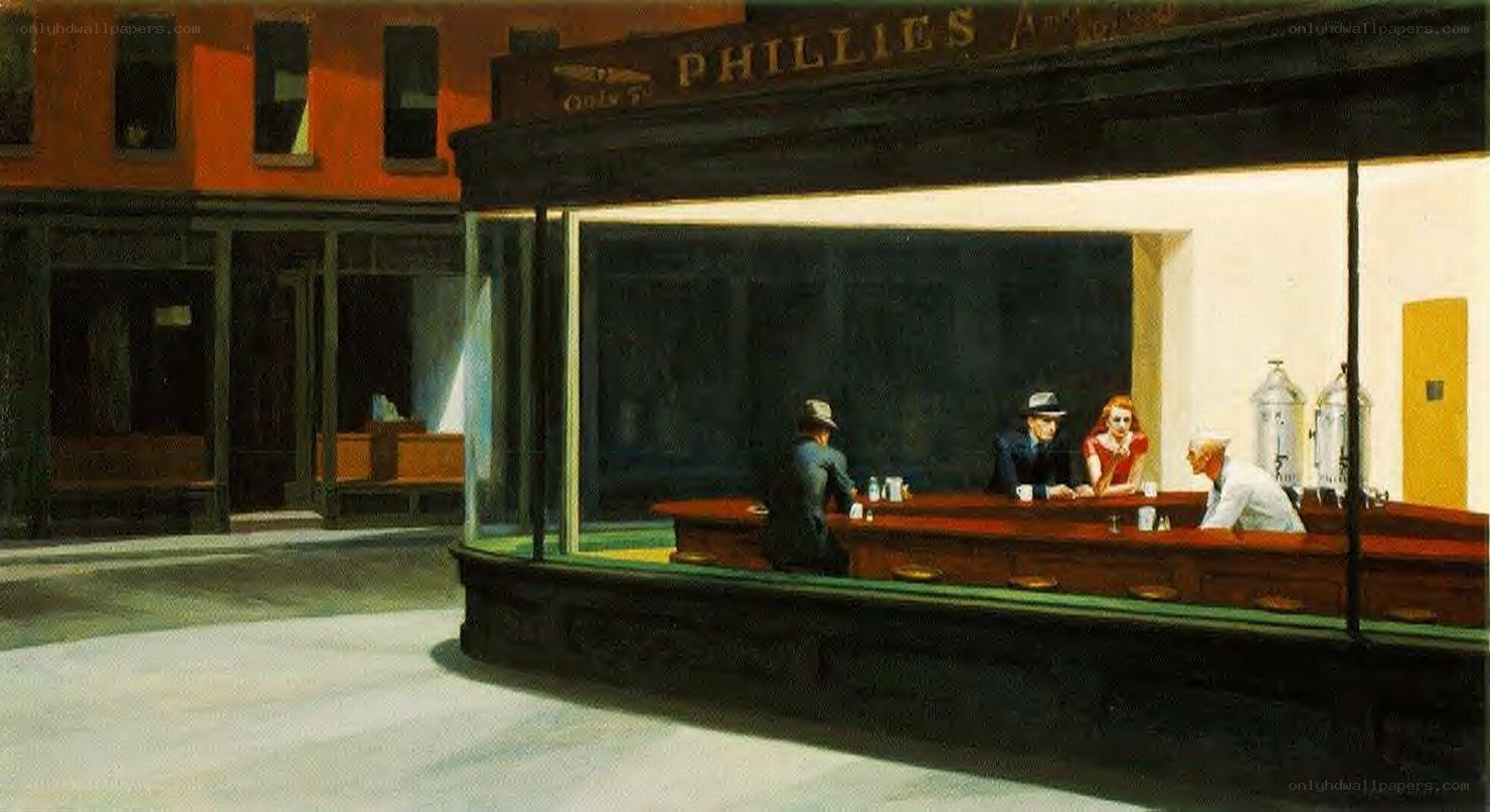 Nighthawks at a diner