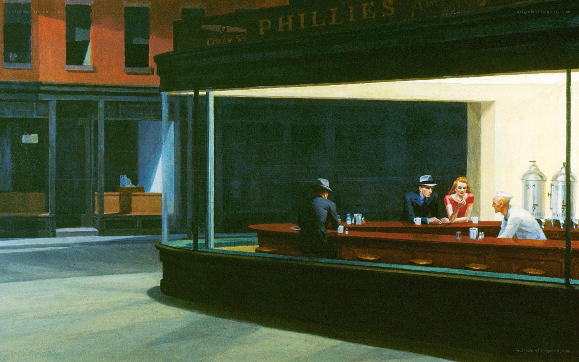 Nighthawks at a diner