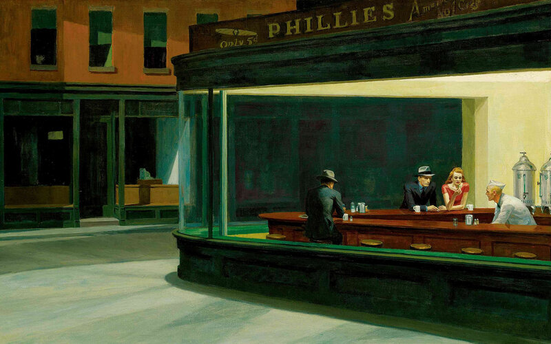 Nighthawks at a diner