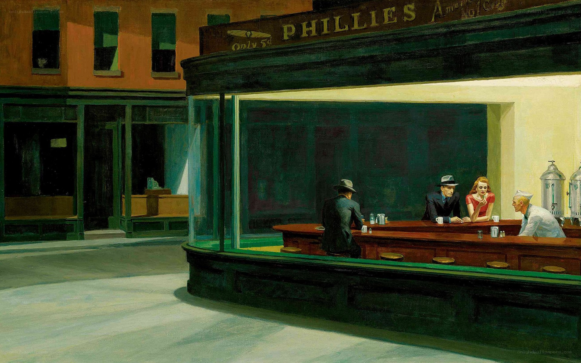 Nighthawks at a diner