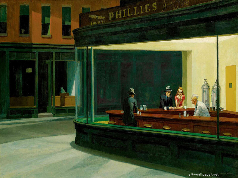 Nighthawks at a diner