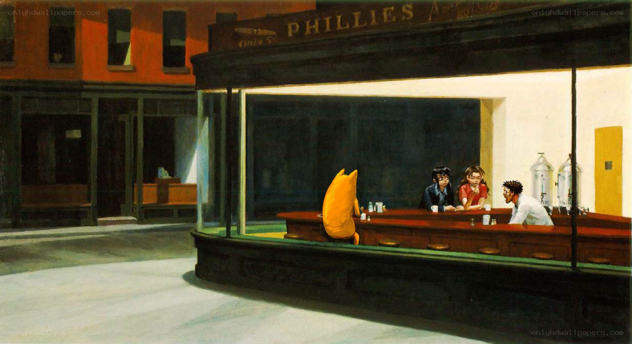 Nighthawks at a diner
