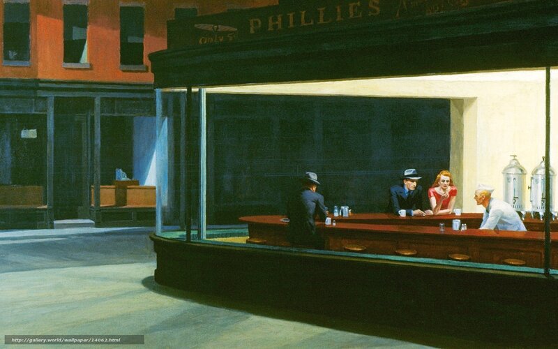 Nighthawks at a diner