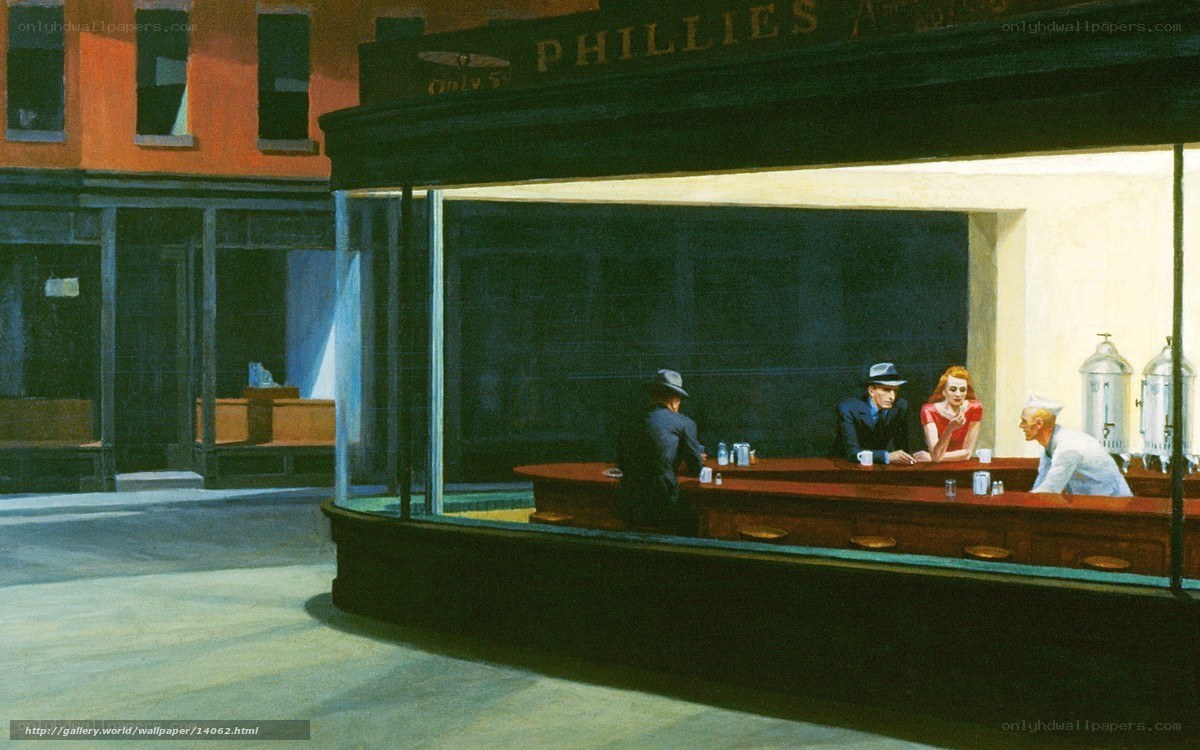 Nighthawks at a diner