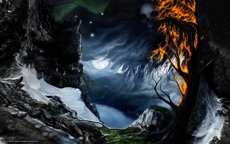 nightmare forest landscape