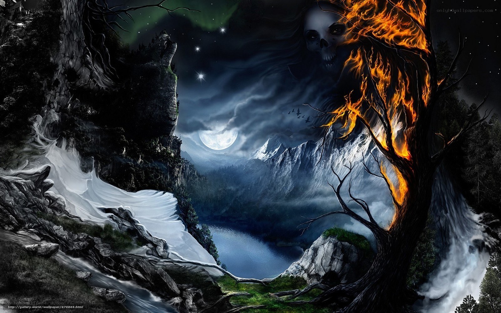 nightmare forest landscape