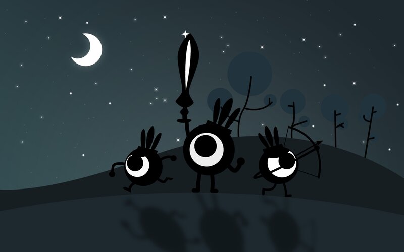 Nighttime adventure with creatures