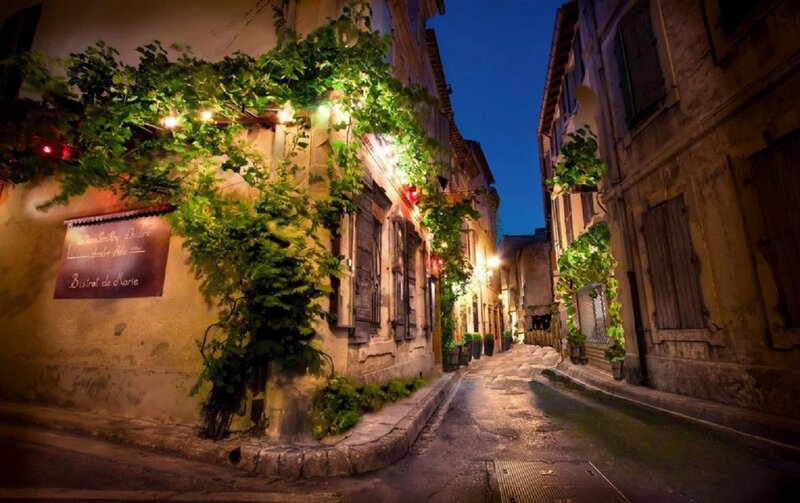 Nighttime Alley with Vines