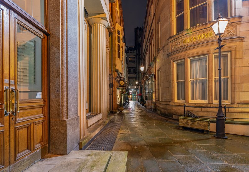 Nighttime Alleyway — Brown