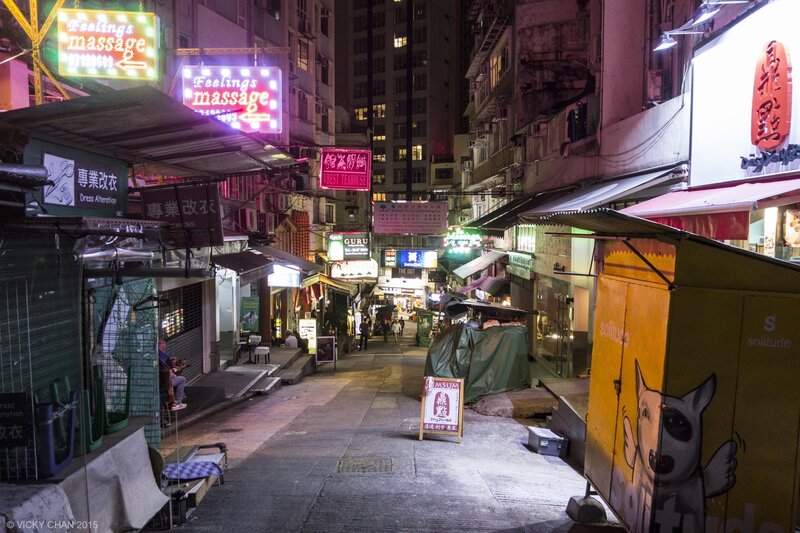 Nighttime Alleyway in City