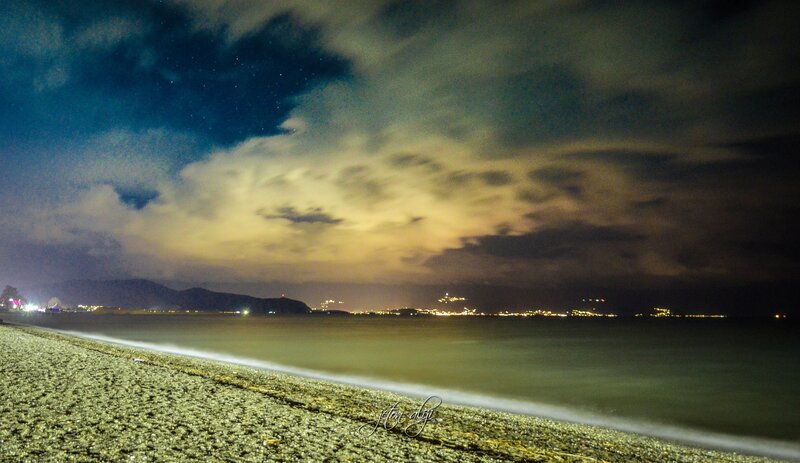 Nighttime Beach Scene