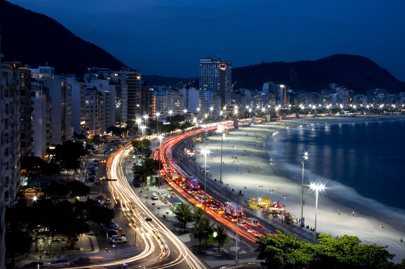 Nighttime Beach Traffic