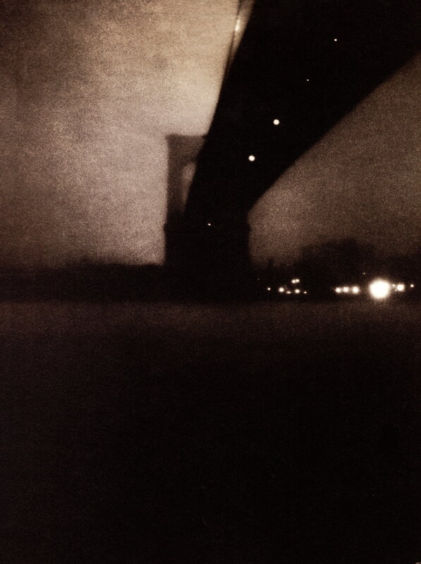 Nighttime bridge underpass