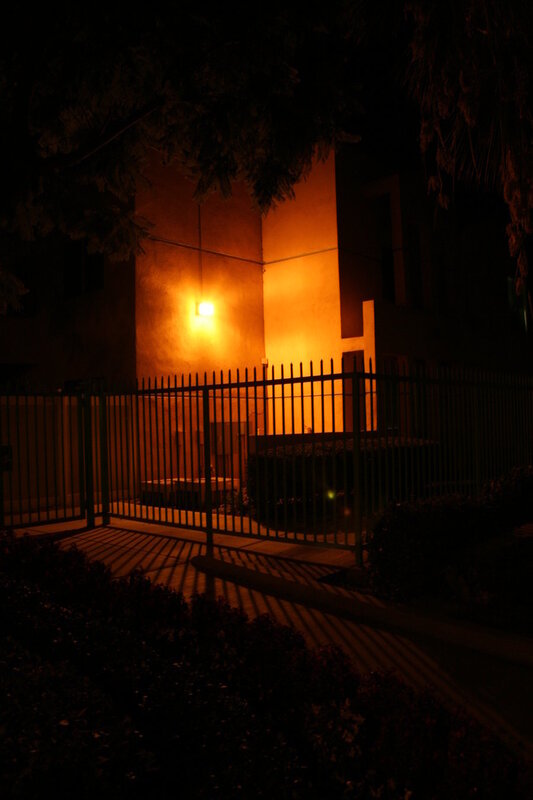 nighttime building exterior
