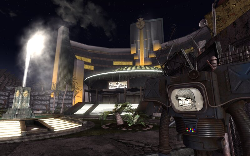Nighttime casino scene