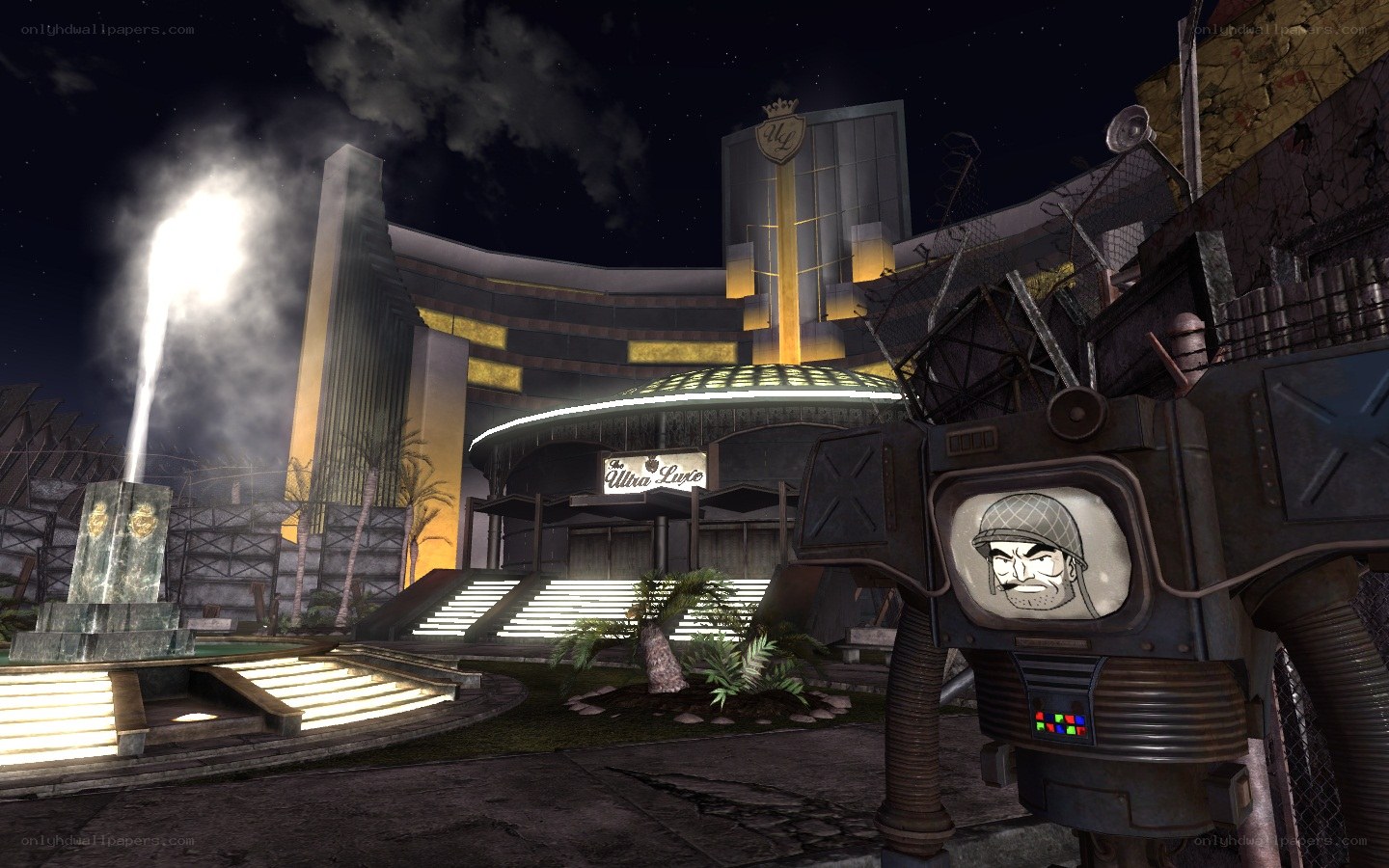Nighttime casino scene