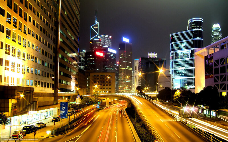 Nighttime City Highway — Yellow, Dramatic