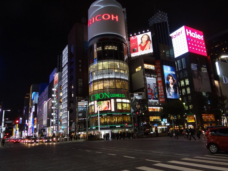 Nighttime City Intersection — Black, Urban
