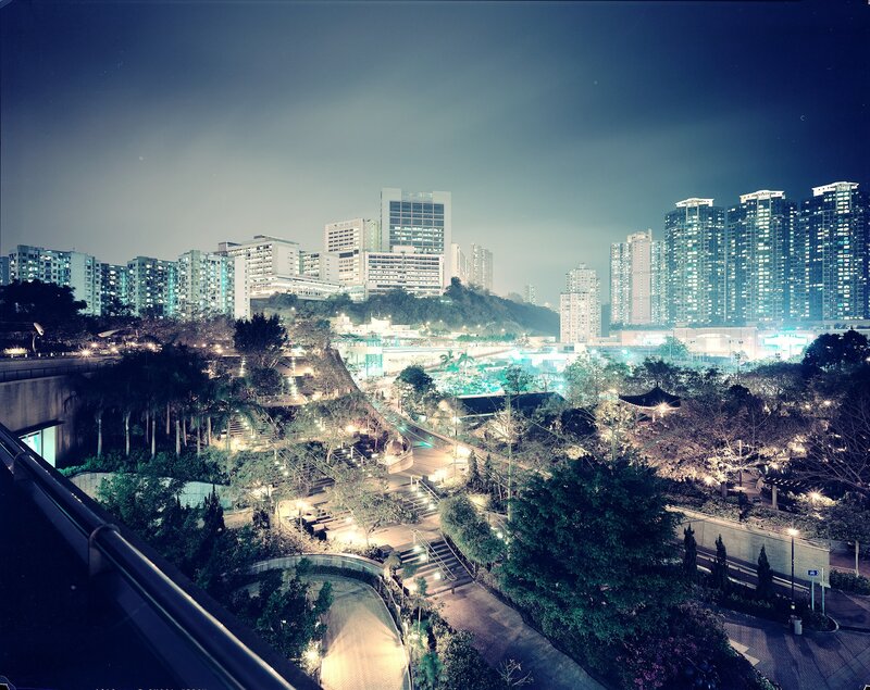 Nighttime City Park — Blue, Calm, Night
