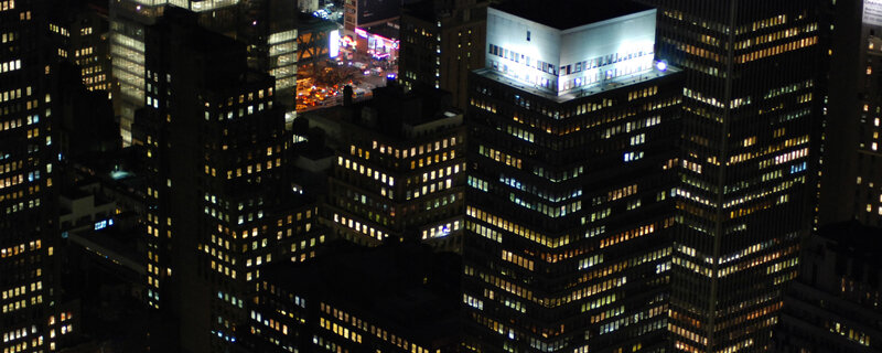 nighttime city skyline