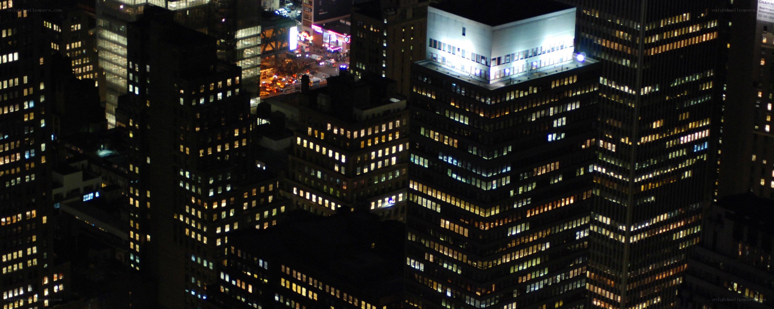 nighttime city skyline