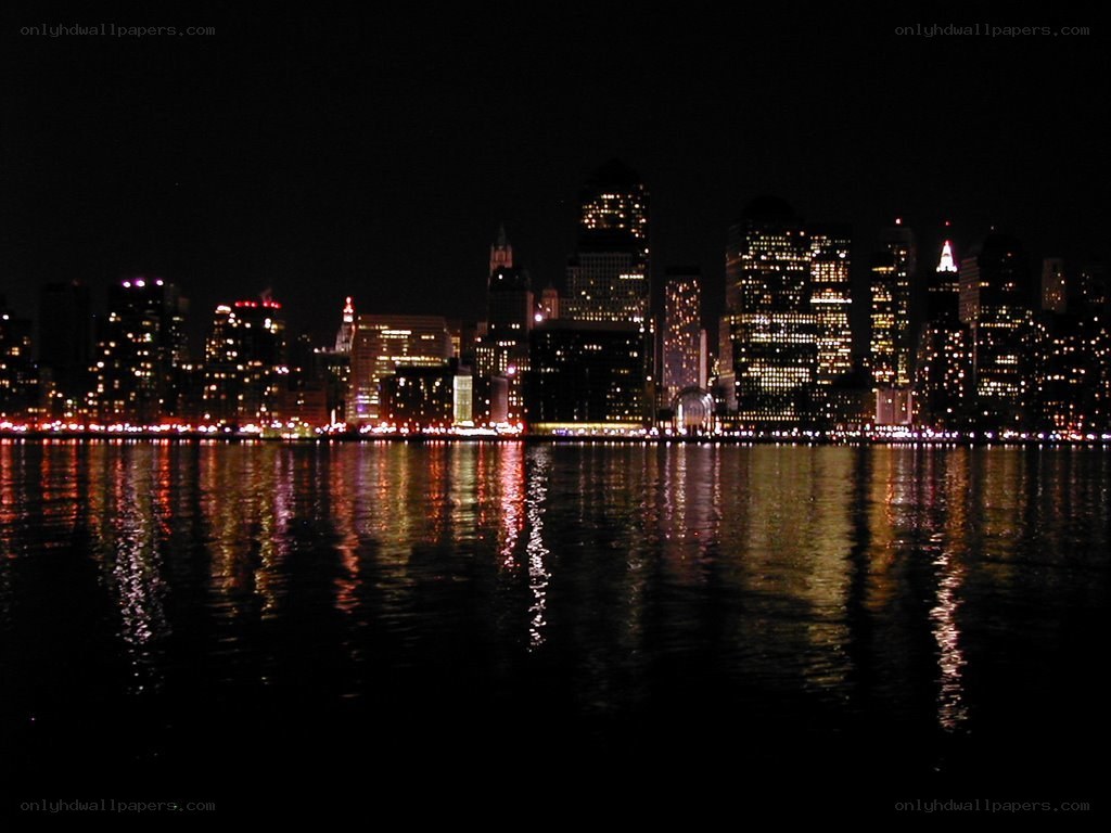 nighttime city skyline