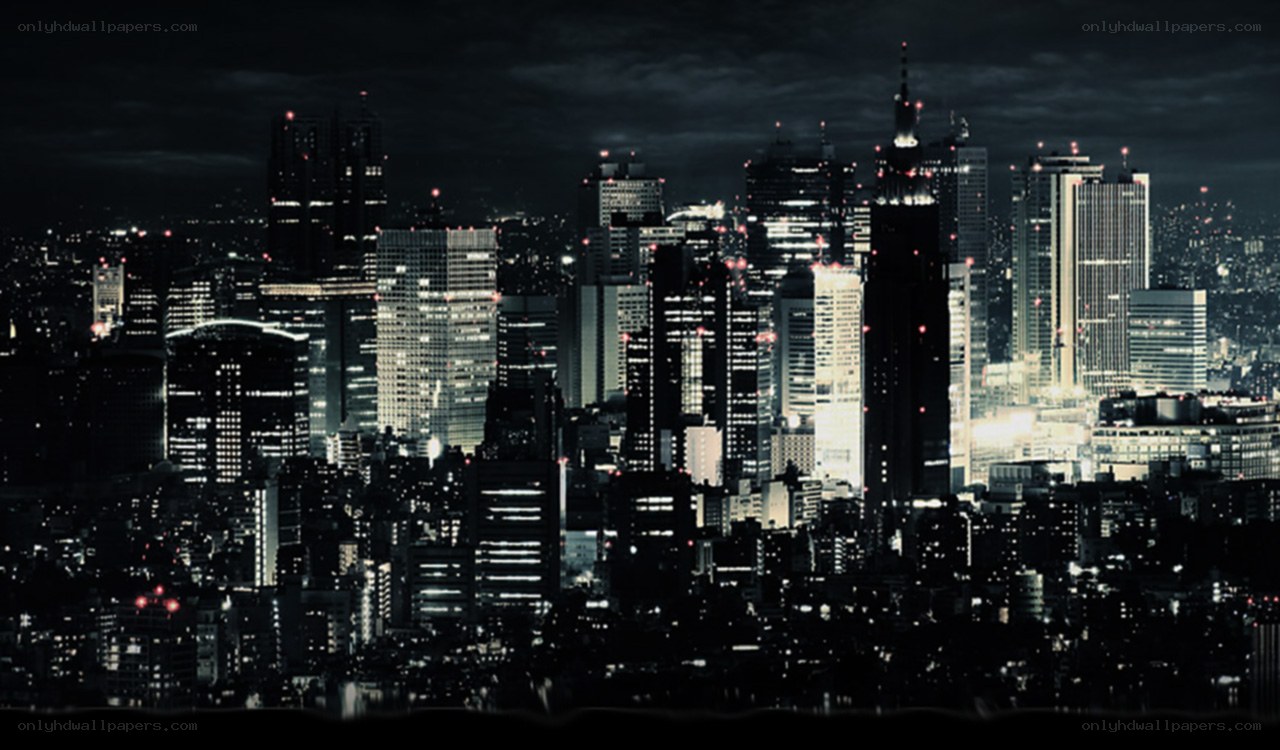 nighttime city skyline