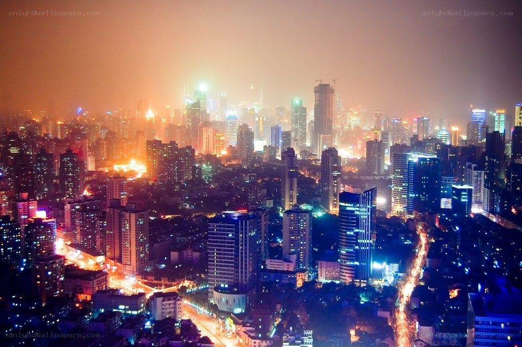 nighttime city skyline