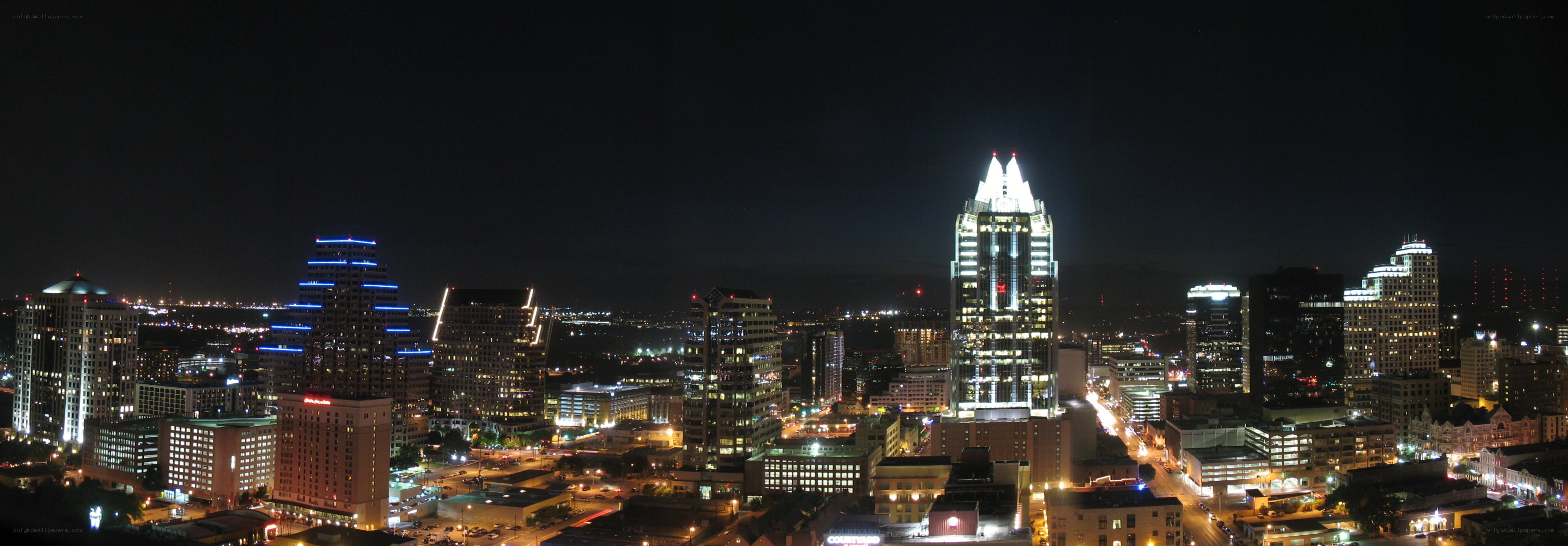nighttime city skyline