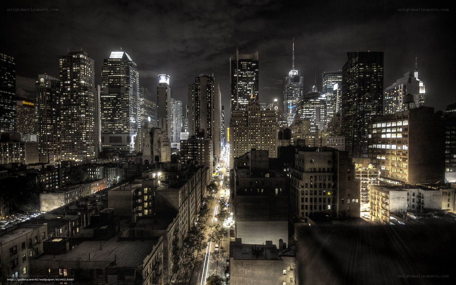 nighttime city skyline