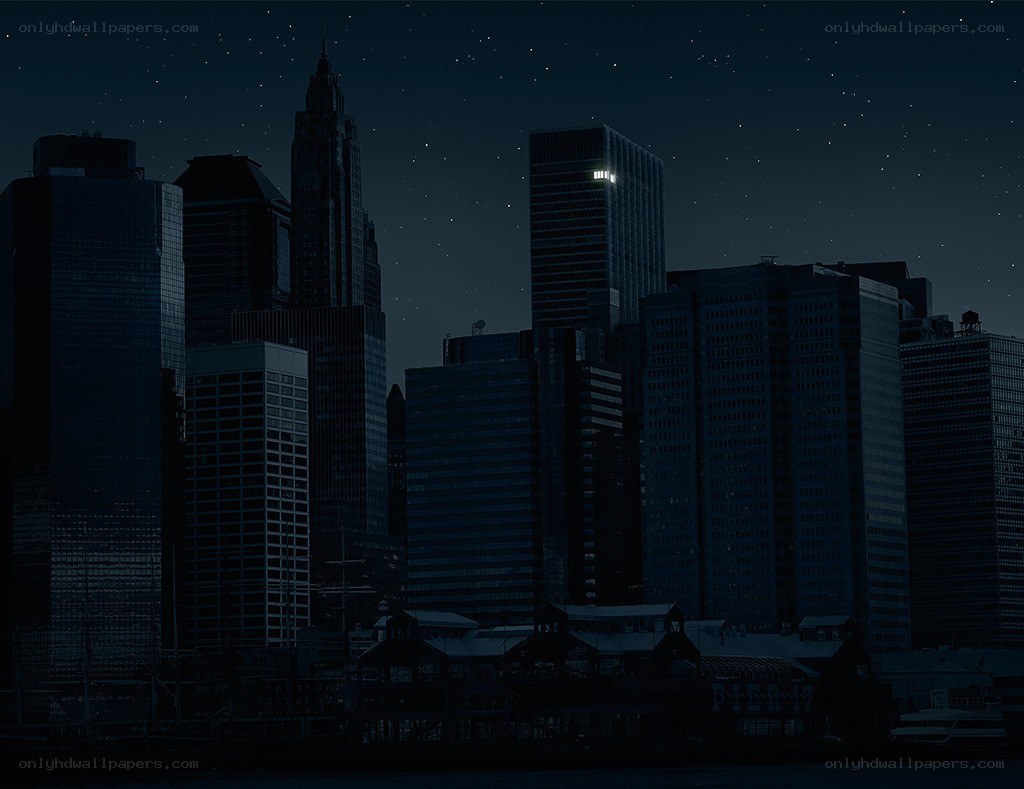 nighttime city skyline