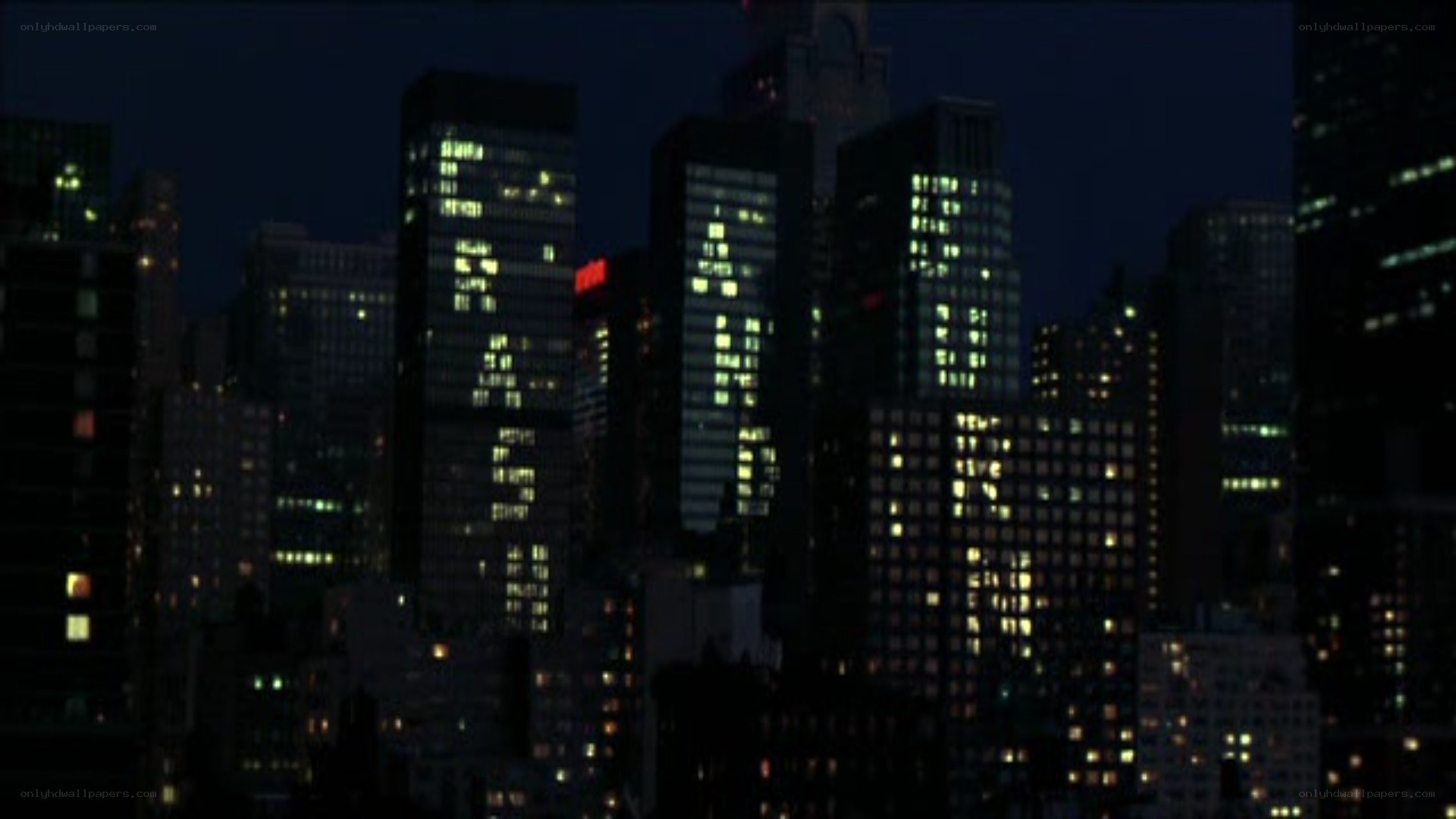 nighttime city skyline