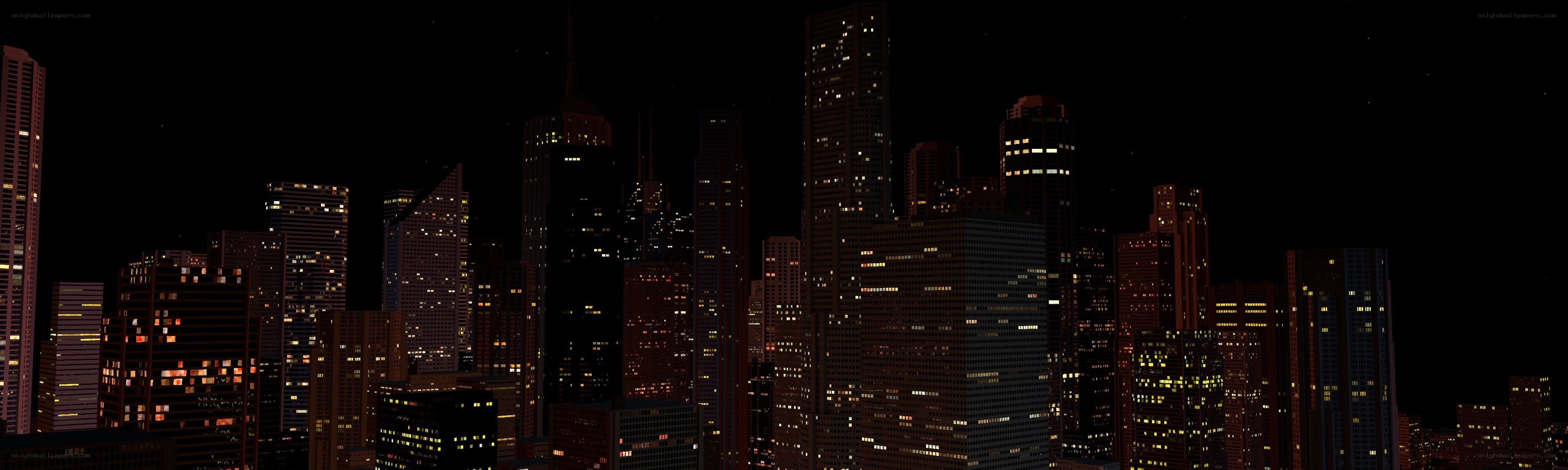 nighttime city skyline
