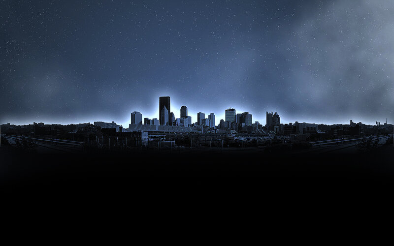 nighttime city skyline
