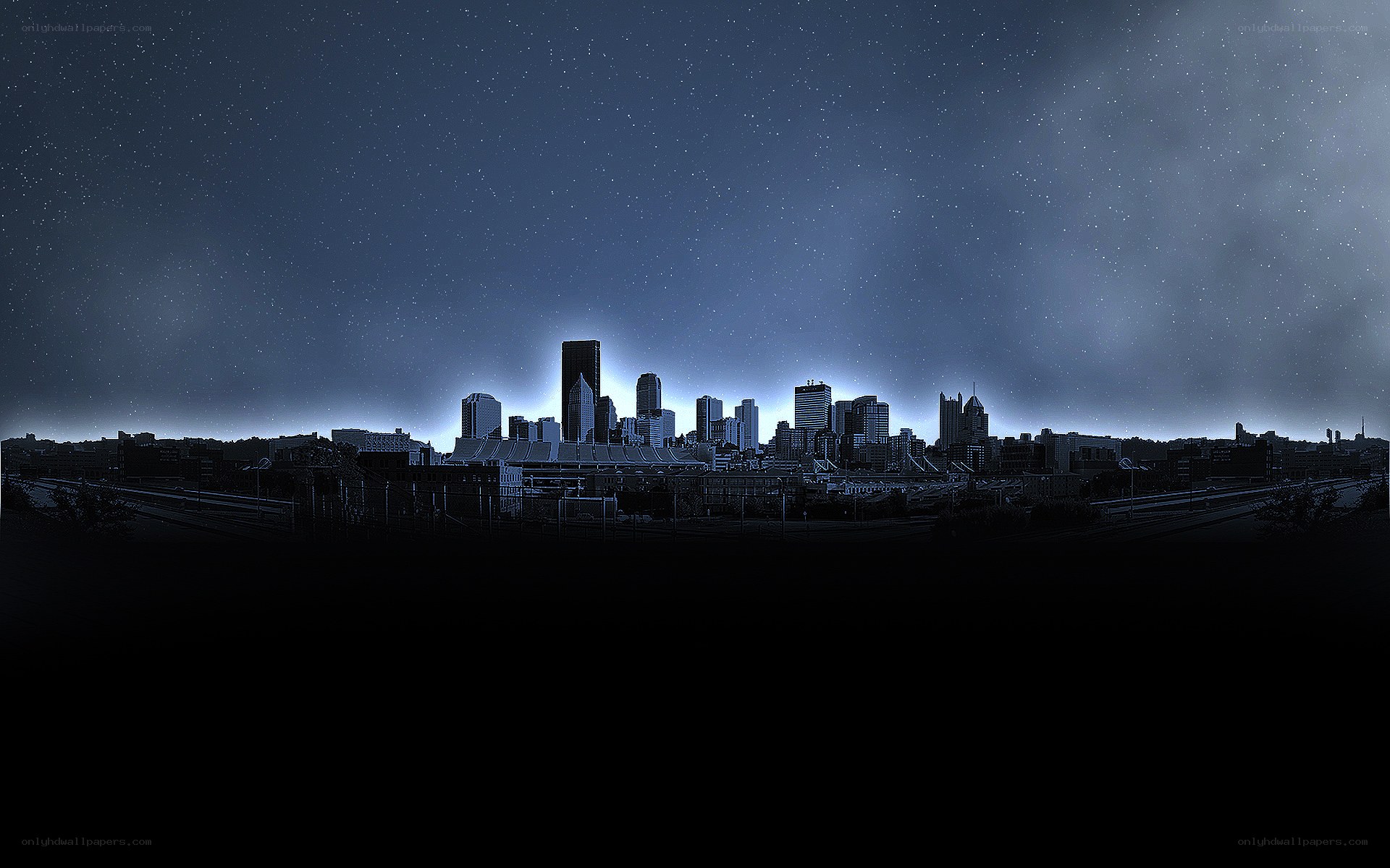 nighttime city skyline