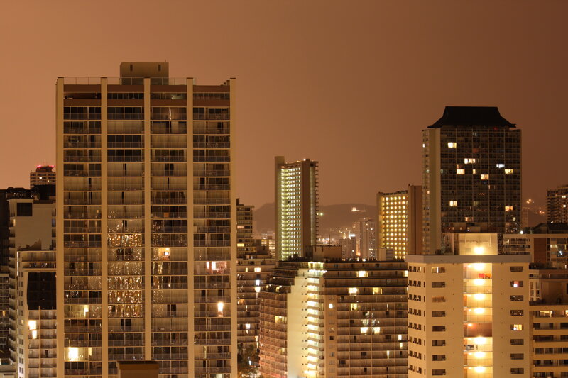 nighttime city skyline