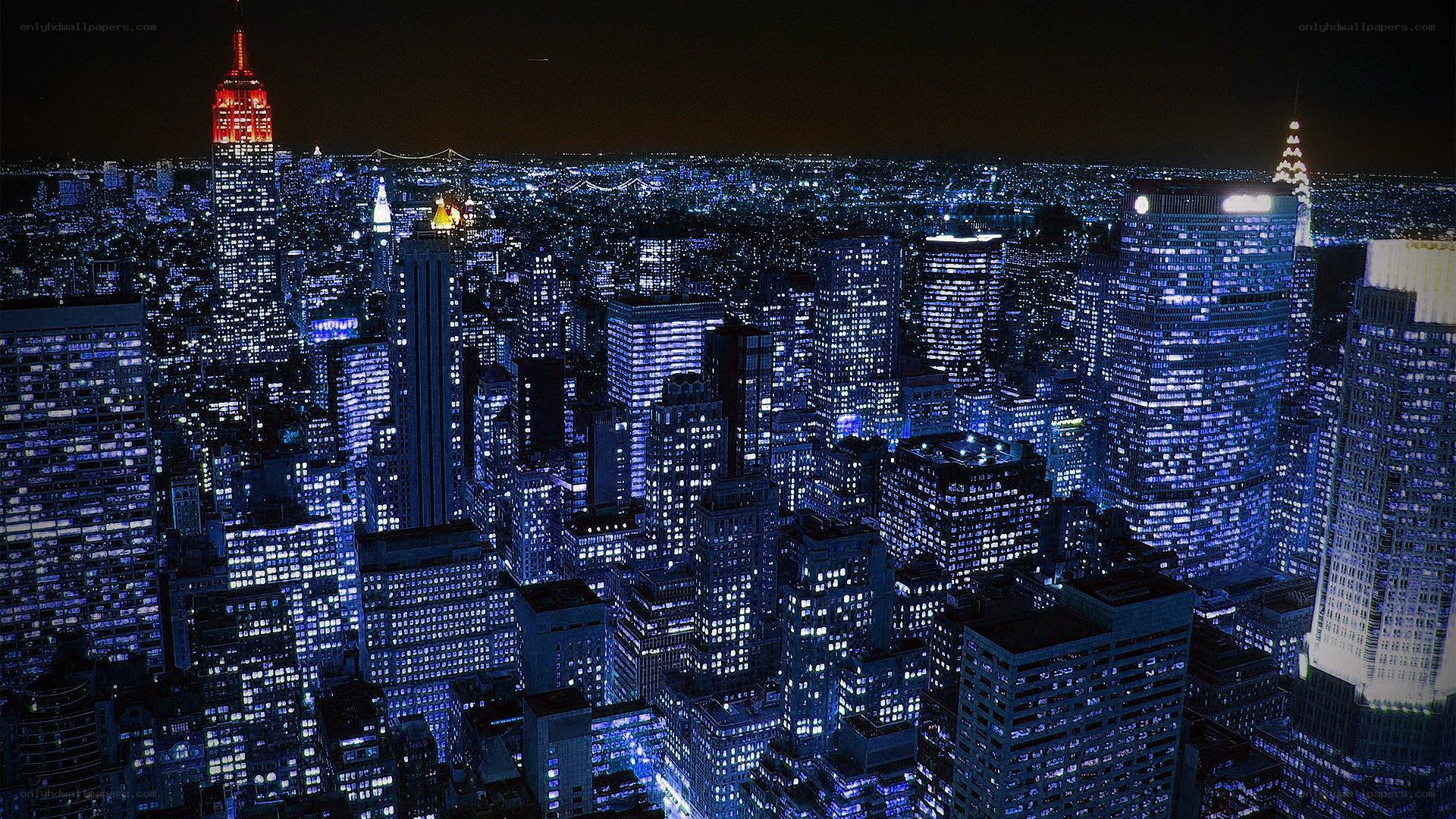 nighttime city skyline