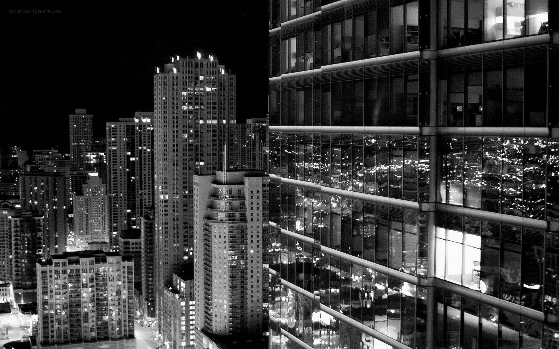 nighttime city skyline